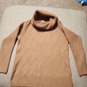 Talbots Tan Cowl Neck Sweater with Classic Fit